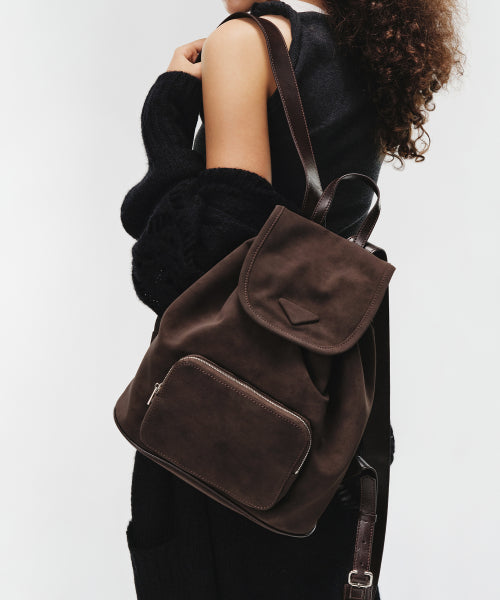 SOTY BACKPACK NUBUCK - 2 COLORS BROWN
