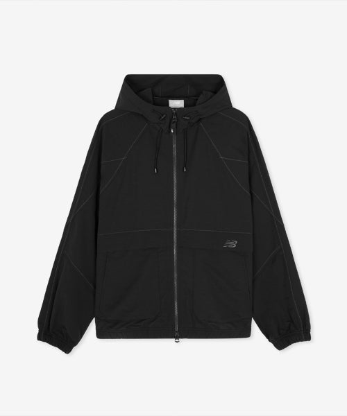 WOMEN ALLDAY HOODED WINDBREAKER - 3 COLORS BLACK