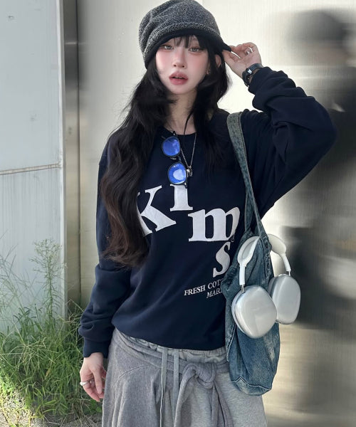 MESSY ALPHA APP SWEATSHIRT - 6 COLORS NAVY