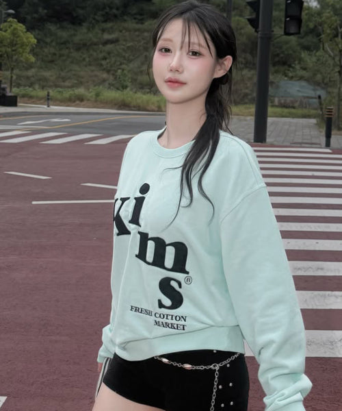 MESSY ALPHA APP SWEATSHIRT - 6 COLORS MINT