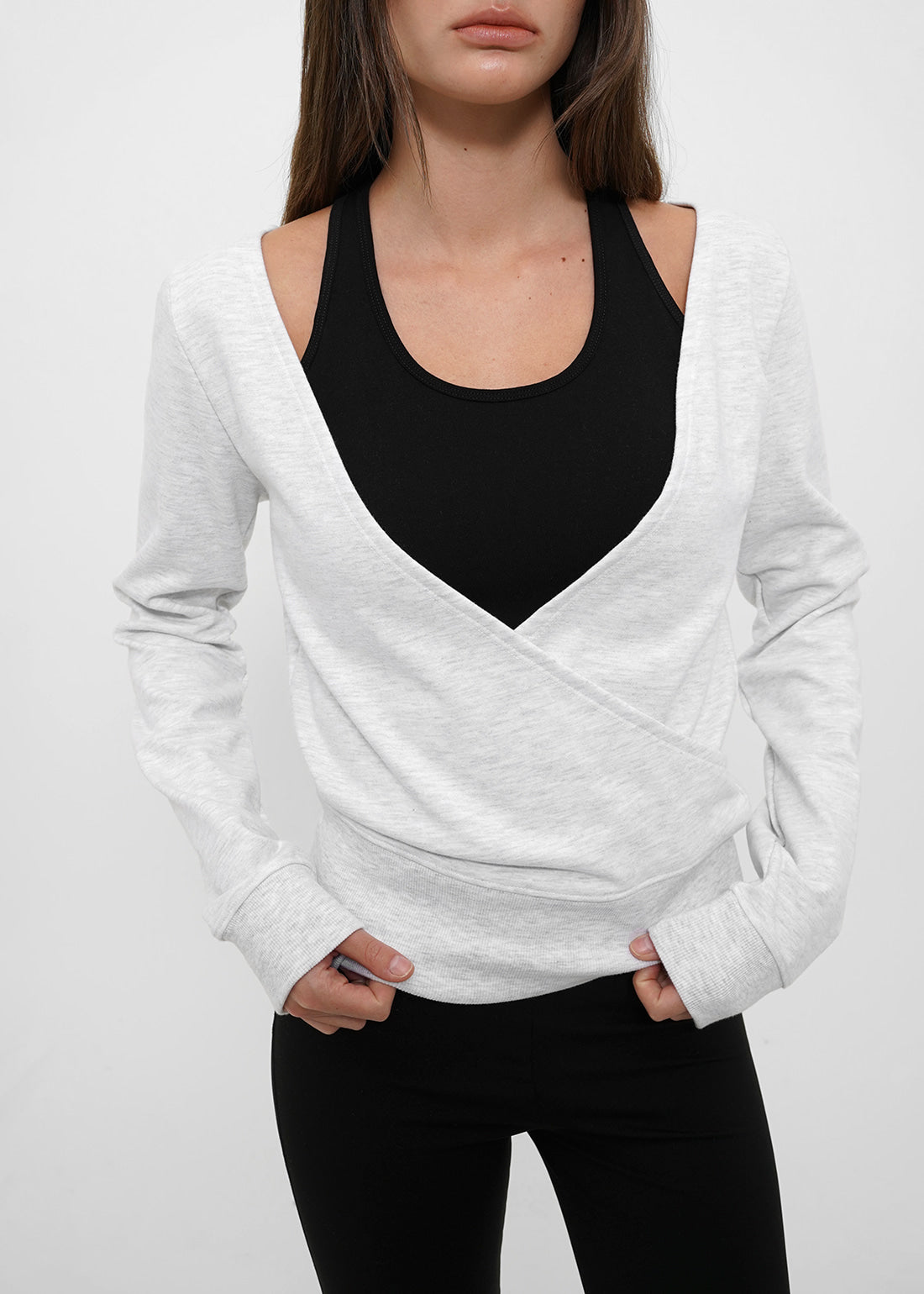 LIGHT SWEAT WRAP LONG SLEEVE TEE 6