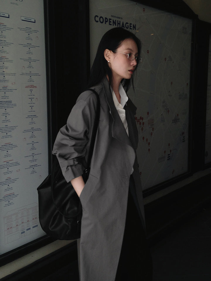 MOOD-UP BELTED CLASSIC TRENCH COAT - 2 COLORS