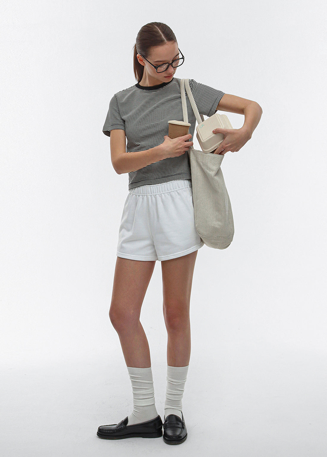 STRIPE CAP SLEEVE SHORT SLEEVE TEE - 2 COLORS 1
