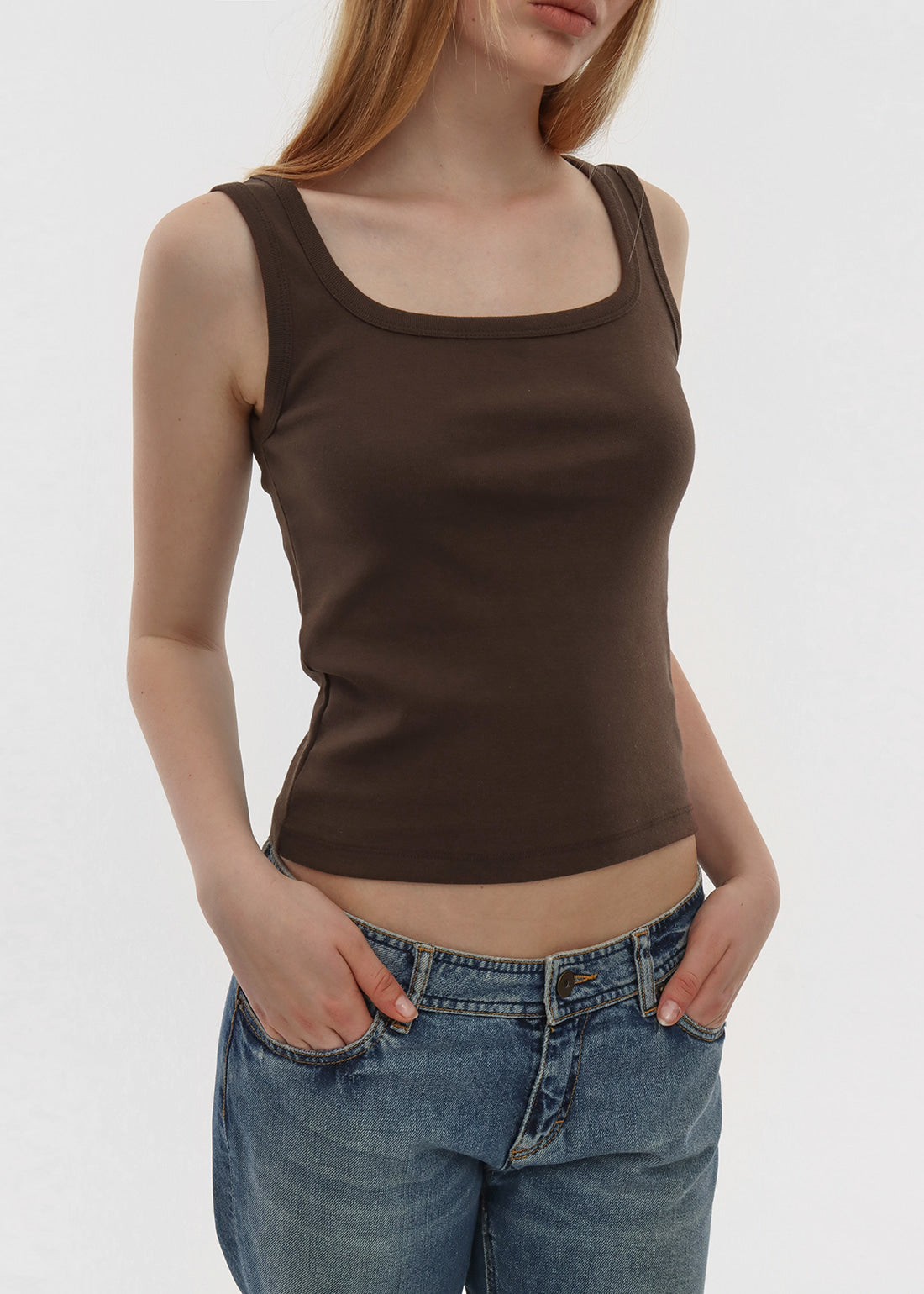 STANDARD WIDE SQUARE NECK TANK 10