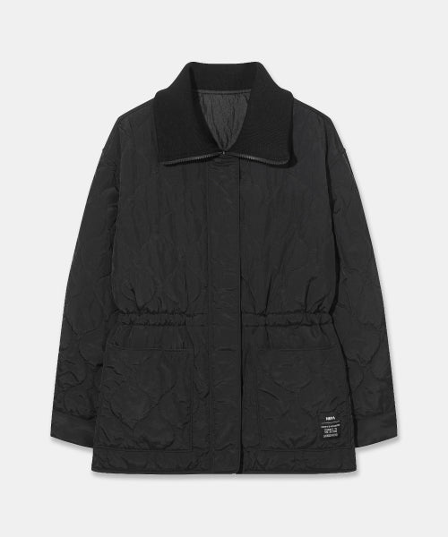 WOMENS THERMO PUFF REVERSIBLE MID PADDED JACKET - 3 COLORS BLACK