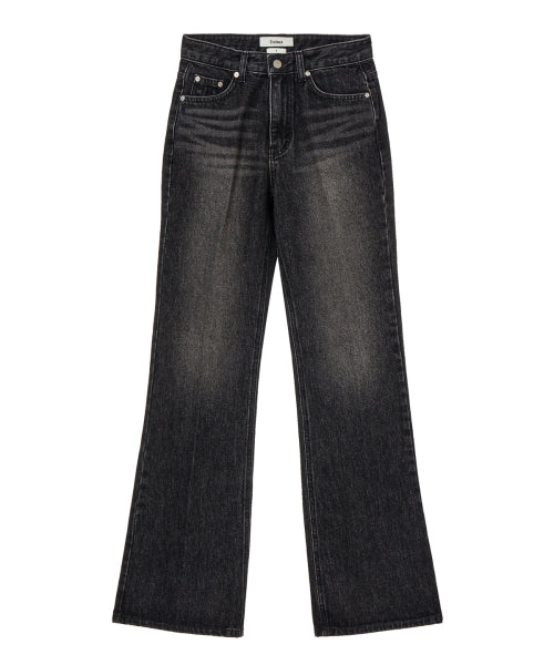 SLIM SEMI BOOTCUT DENIM - 2 COLORS BLACK