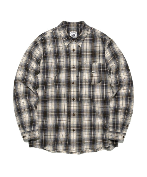 LOCO POCKET CHECK SHIRT NAVY