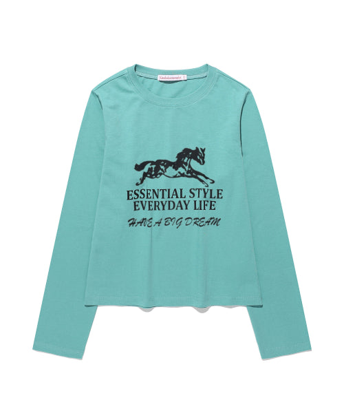 ESSENTIAL HORSE LS TEE - 3 COLORS MINT