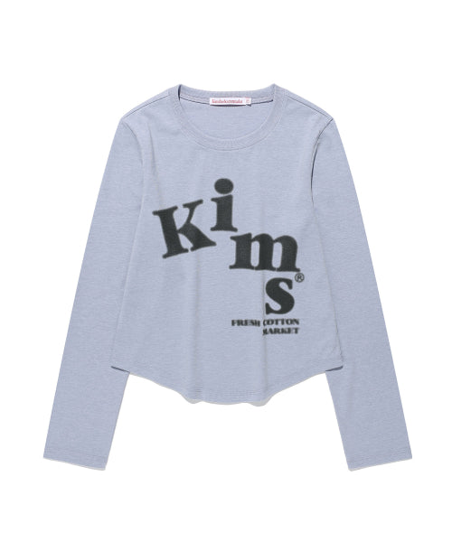 MESSY ALPHA LOGO LS TEE - 4 COLORS BLUE