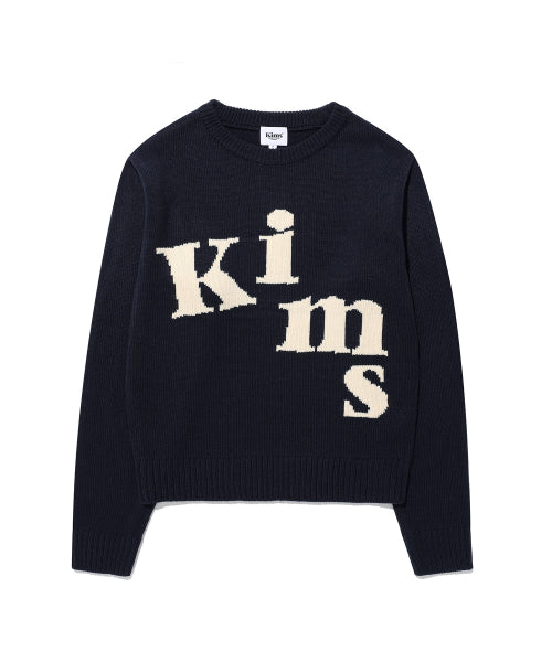 MESSY ALPHA LOGO SWEATER - 4 COLORS NAVY
