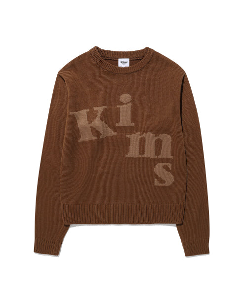 MESSY ALPHA LOGO SWEATER - 4 COLORS BROWN
