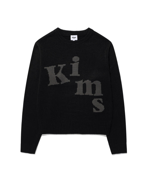 MESSY ALPHA LOGO SWEATER - 4 COLORS BLACK