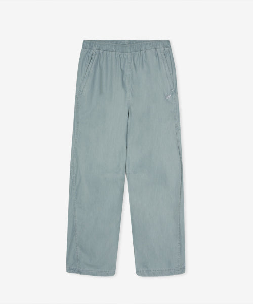 ESCAPE WASHED WOVEN WIDE PANTS - 2 COLORS B/GRAY
