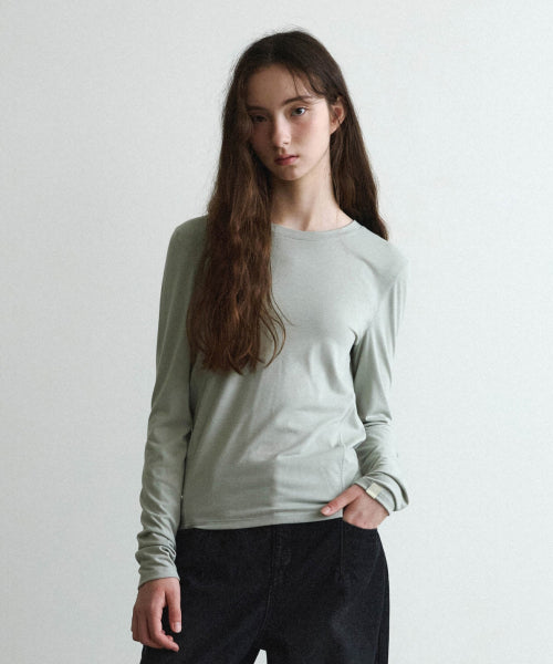 WOMAN LAYERED LONG SLEEVE #SANA同款！ - 2 COLORS GREEN