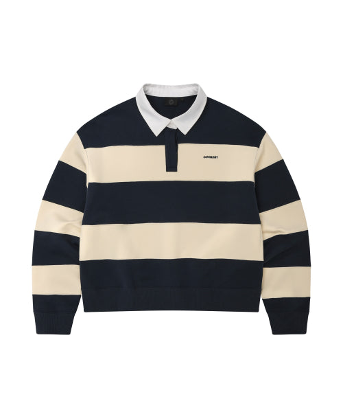 WOMAN RUGBY SWEATSHIRT #SANA同款！ - 3 COLORS NAVY