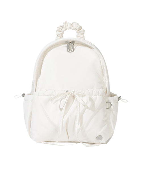 WOMAN SHIRRING MINI BACKPACK #SANA同款！ - 3 COLORS IVORY