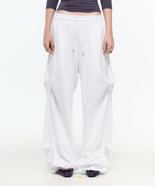 SLOUCHY SWEATPANTS - 2 COLORS WHITE