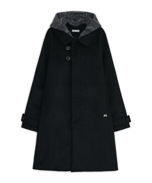 HOOD SINGLE COAT - 3 COLORS BLACK
