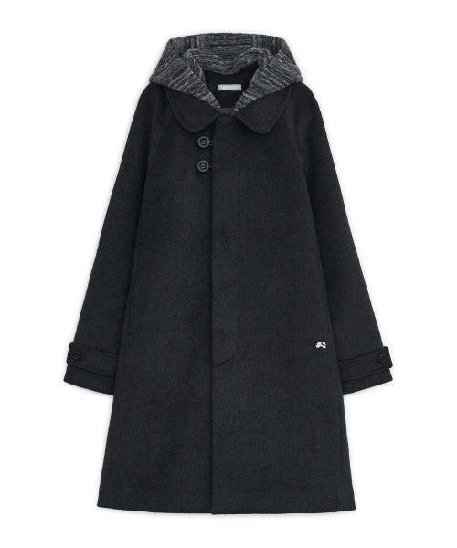 HOOD SINGLE COAT - 3 COLORS CHARCOAL