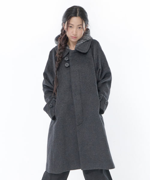 HOOD SINGLE COAT - 3 COLORS CHARCOAL