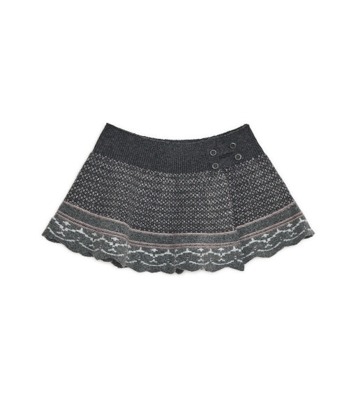 KNIT SKIRT - 2 COLORS CHARCOAL