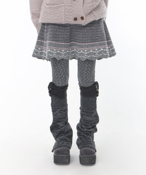 KNIT SKIRT - 2 COLORS CHARCOAL