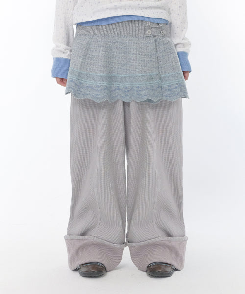 KNIT SKIRT - 2 COLORS GREY