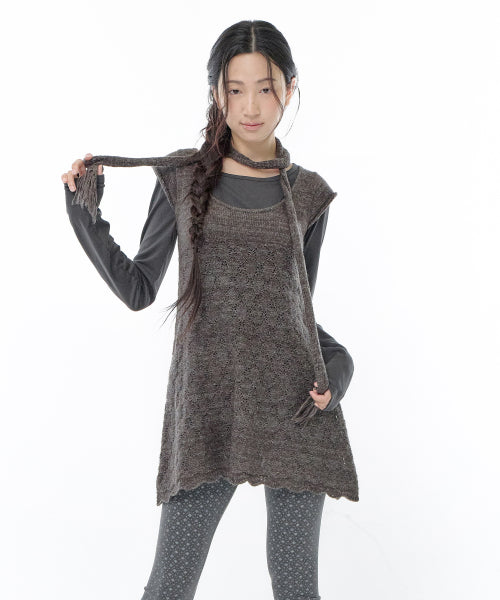 KNIT DRESS - 2 COLORS CHARCOAL