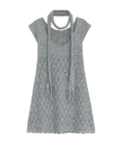 KNIT DRESS - 2 COLORS GREY
