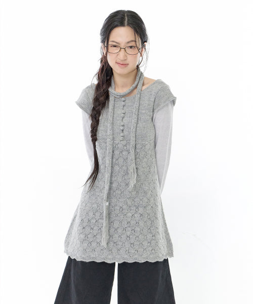 KNIT DRESS - 2 COLORS GREY