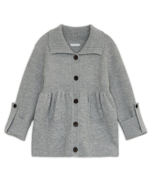 KNIT FLAP CARDIGAN - 2 COLORS GREY