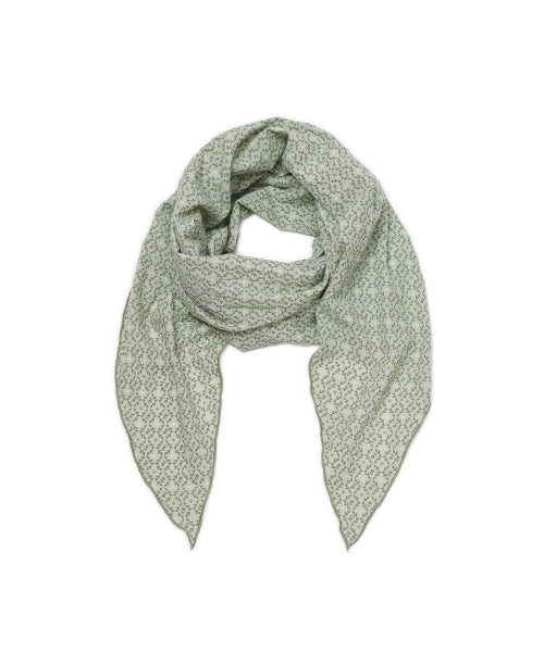 FLOWER SCARF - 2 COLORS KHAKI