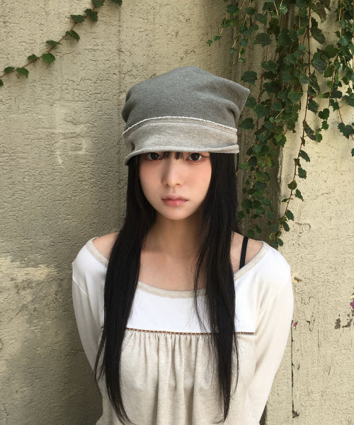STRAP BEANIE - 3 COLORS KHAKI