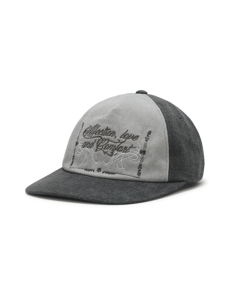 WASHED ORNAMENTS CAP - 2 COLORS CHARCOAL
