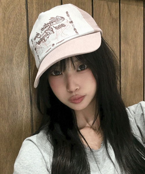 WASHED ORNAMENTS CAP - 2 COLORS PINK