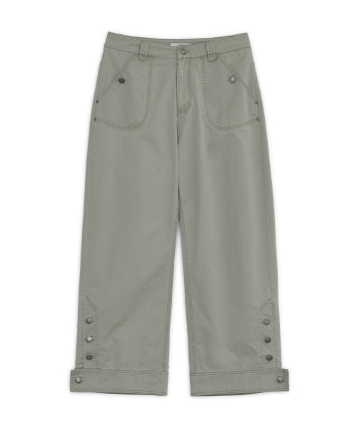 WASHED BUTTON PANTS - 2 COLORS KHAKI