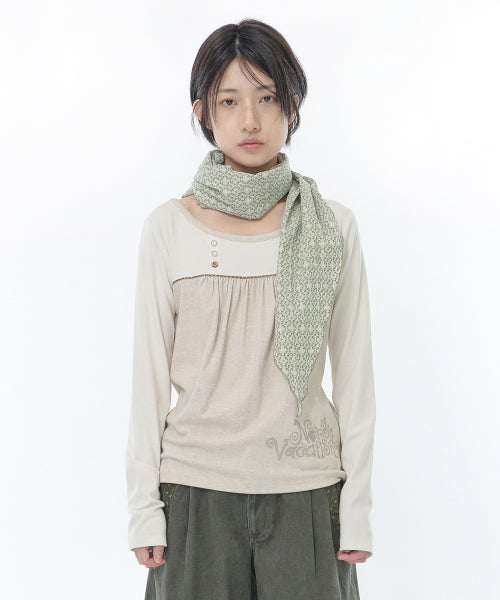 NORDIC VACATION HENLEY NECK TEE - 2 COLORS IVORY