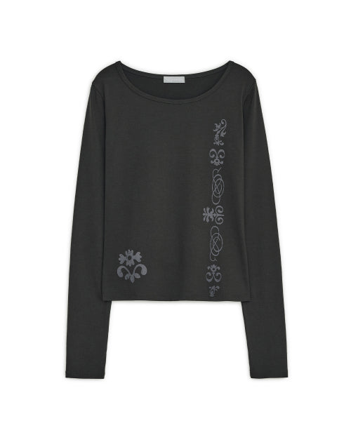 LONG SLEEVE TEE - 3 COLORS CHARCOAL
