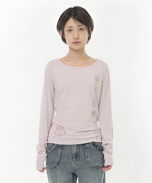 LONG SLEEVE TEE - 3 COLORS PINK