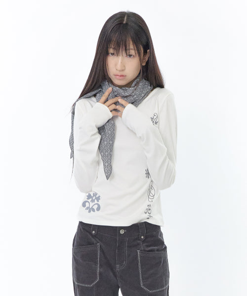 LONG SLEEVE TEE - 3 COLORS WHITE