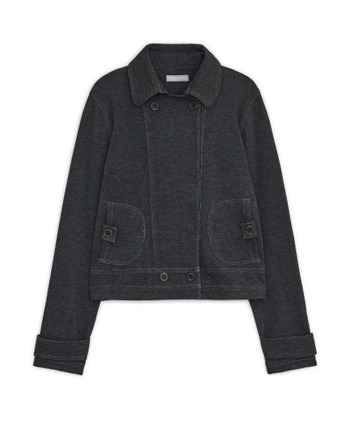 DOUBLE BUTTON JACKET CHARCOAL