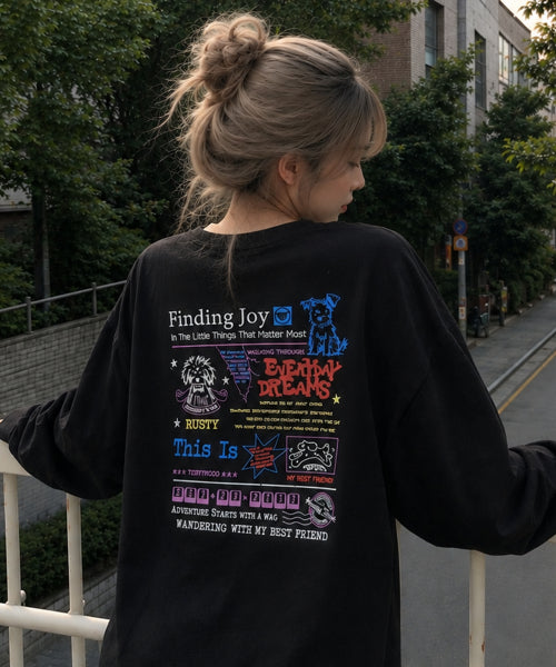 FINDING LONG SLEEVE - 2 COLORS BLACK