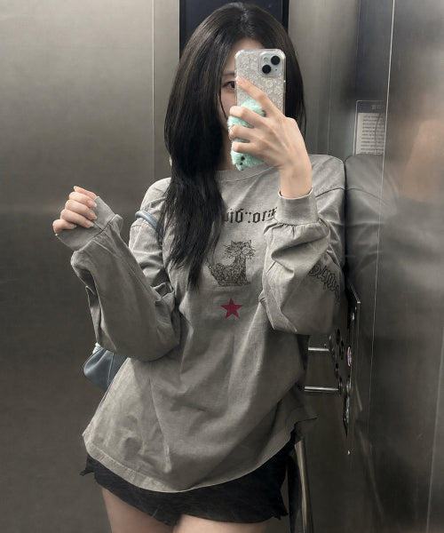 PRIMORDIAL PIGMENT LONG SLEEVE - 2 COLORS GHOST GREY