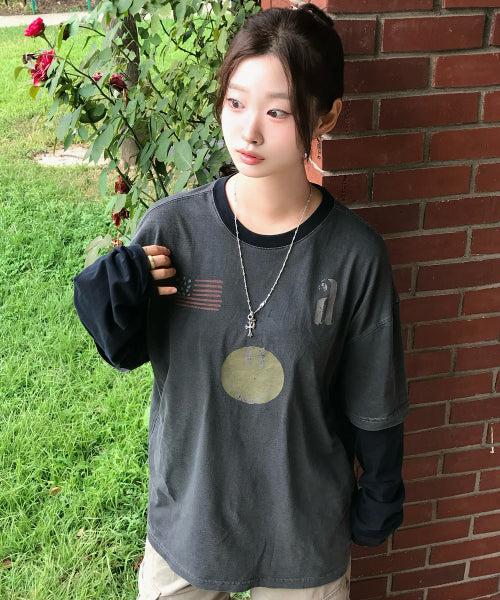 LAYERED LONG SLEEVE - 2 COLORS BLACK