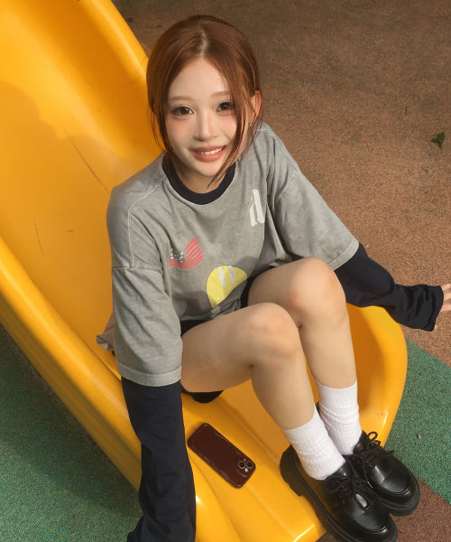 LAYERED LONG SLEEVE - 2 COLORS GREY