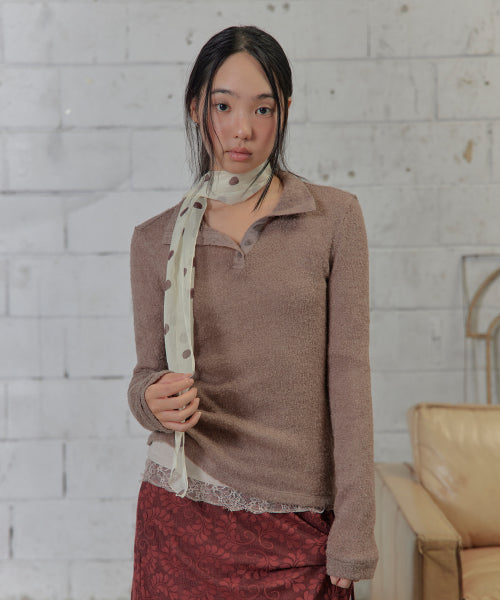 OAT CRINKLE DOT SCARF AS SHOWN