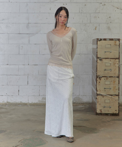 JACQUARD VAIL LONG SKIRT AS SHOWN