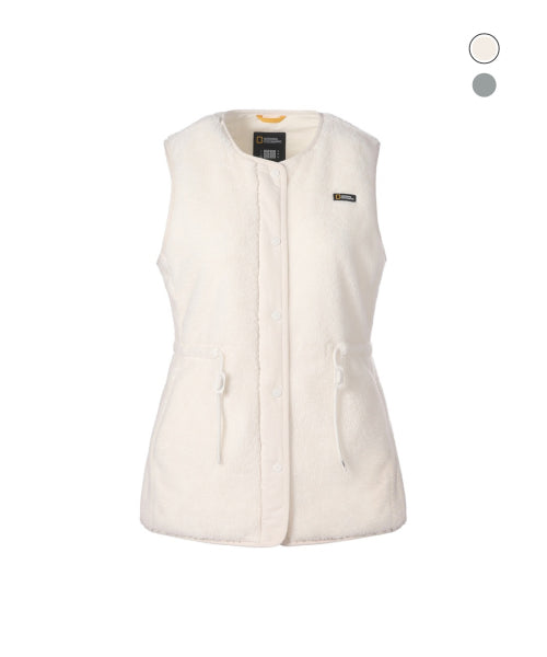 WOMEN COSTONI FLEECE VEST #高允真同款! - 2 COLORS O WHITE