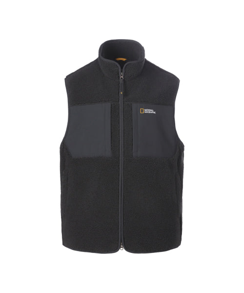 COSTONI STAND NECK FLEECE VEST #高允真同款! - 3 COLORS WOOD GREY