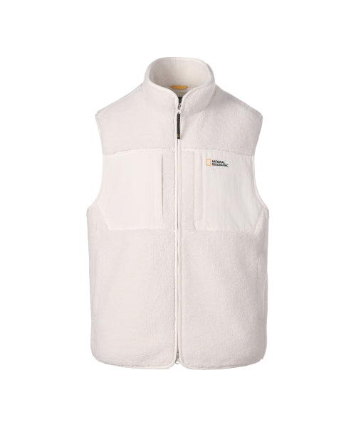 COSTONI STAND NECK FLEECE VEST #高允真同款! - 3 COLORS O WHITE